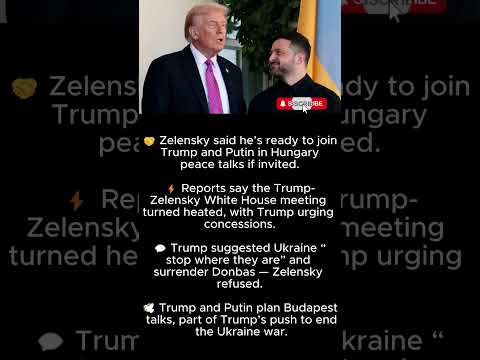 Zelensky Open to Joining Trump-Putin Peace Talks After Fiery White House Meeting