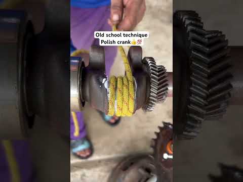 Old school technique,Polish crank👍 #highlights #automobile #subscribe #diy #bjuneworks #mechanic