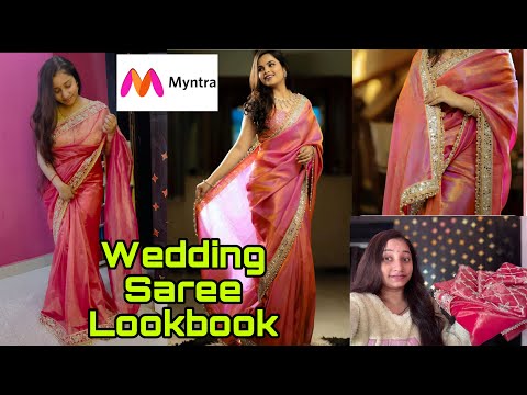 Myntra Saree Unboxing  !! Wedding Must Haves 😍 saree Unboxing !! Haul Video  !!