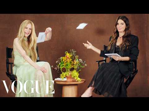 Nicole Kidman & Sandra Bullock Ask Rapid-Fire Questions | Off the Cuff | Vogue