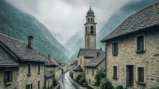Walking in an Abandoned Swiss Village on a Rainy Day 🇨🇭 Switzerland 4K