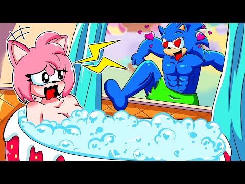 Sonic Ugly Peeking At Amy Bath?! - Life Stories - Sonic The Hedgehog 3 Animation