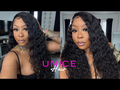 Perfect for Summer–Bomb Water Wave Glueless Lace Wig!Natural Hairline | UNICE Hair