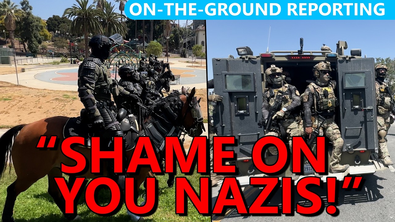 ICE OCCUPIES LA Park, TERRORIZE People With Guns & Tanks