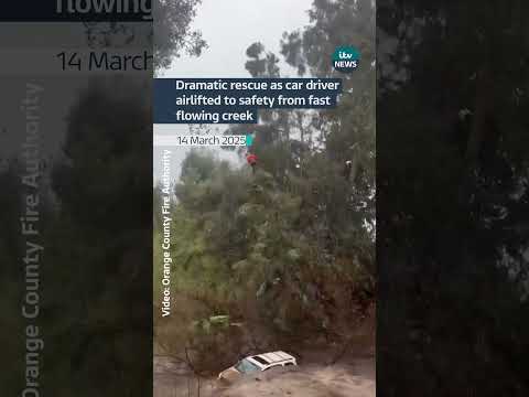 Teams from the Orange County Fire Authority were called out to rescue a man trapped in water
