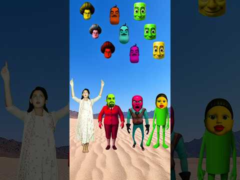 💃 Dancing Cute Bhabhi vs Francis & Scary Teacher 3D | Siren, Granny & Me 😱 #shorts #vfx