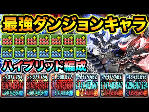 【隠しキャラ】作成難易度ぶっ壊れ！究極リュウウンサイがヤバ過ぎるwww ハイブリッドたこ焼き編成で副属性まで43億！【スー☆パズドラ】