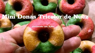 Mini donas TRICOLOR con nuez