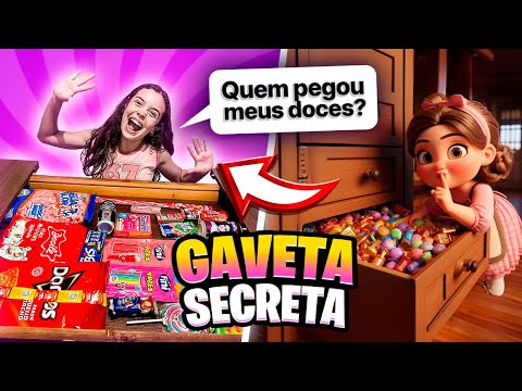 FIZ UMA GAVETA SECRETA DE  DOCES 🍭 🔐🍡*você não vai acreditar no que aconteceu*