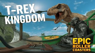 T-Rex Kingdom | Epic Roller Coasters | 360° VR, Gameplay, No Commentary, 8K
