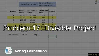 Problem 17: Divisible Project