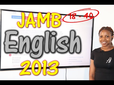 JAMB CBT English 2013 Past Questions 18 - 40