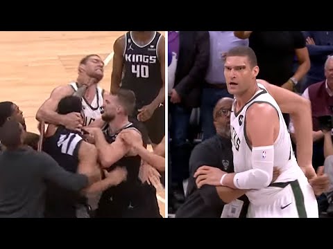 Trey Lyles & Brook Lopez ejected as tempers flared at the end of Kings-Bucks video clip