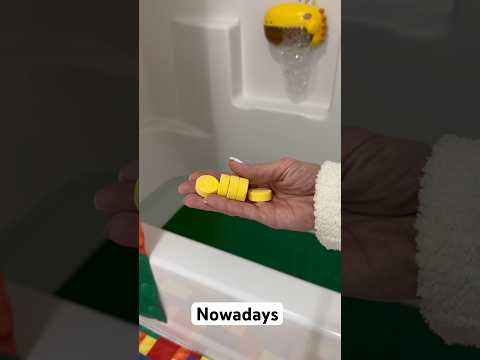 Bath Time Now VS Then ? I had only 1 cup to play ??? who remembers????