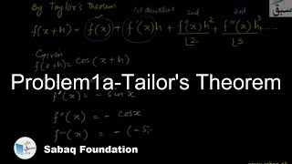Problem1a-Tailor's Theorem