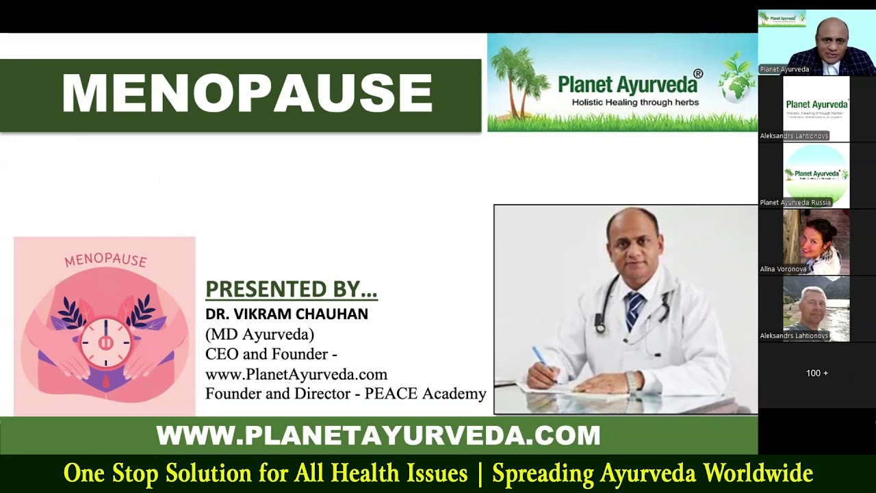 Watch Video Menopause and Ayurveda - Completely Explained by Dr. Vikram Chauhan | Live Webinar for Europeans