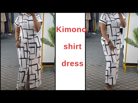 How to cut and sew a kimono shirt dress