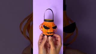 Make a Cute Halloween Lantern from Paper! 🎃🕯️ DIY Craft #halloween #kids #shorts