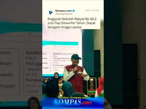 Anggaran Sekolah Rakyat Rp 48,2 Juta Tiap Siswa Per Tahun, Dapat Seragam hingga Laptop