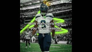 How many girls hate you for no reason?#god#football
