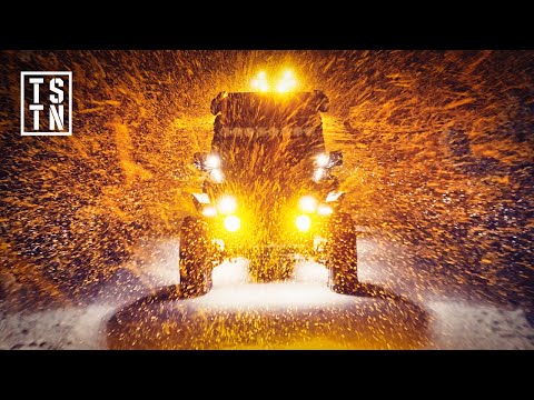 Driving Into a BLIZZARD Off-Road After Dark