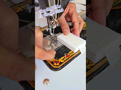 Very useful Idea for straight stitch || 🤔try simple stitch tips #shorts #sewingtips