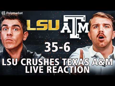 LSU CRUSHES Texas A&amp;M LIVE REACTION | Crain &amp; Cone