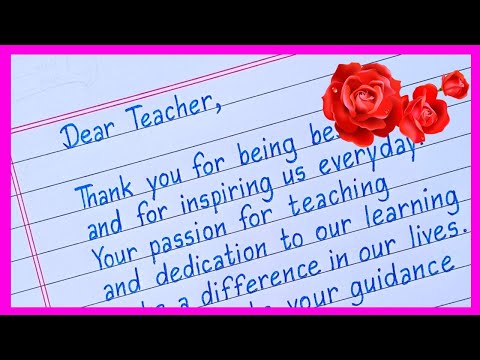 Teachers Day Card Writing/Teachers Day Card/Teachers Day Letter in english/5 October