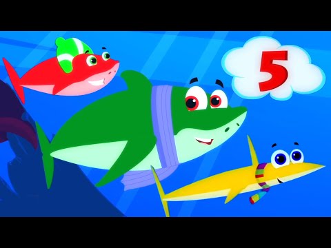 Five Little Sharks, Christmas Songs and Xmas Cartoon Videos for Kids