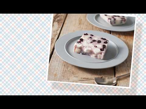 ブルーベリーとマシュマロのヨーグルトアイス｜明治ブルガリアヨーグルト公式ヨーグルトレシピ