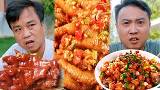 今天是陕西美食，大壮眼疾手快和南瓜争食，羊肉泡馍只剩馍怎么吃？#农村美食#吃播#辣椒酱#抖音美食#tiktok#美食盲盒#spicy