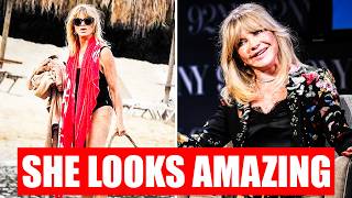 Goldie Hawn Rocks Plunging Swimsuit During Epic European Getaway