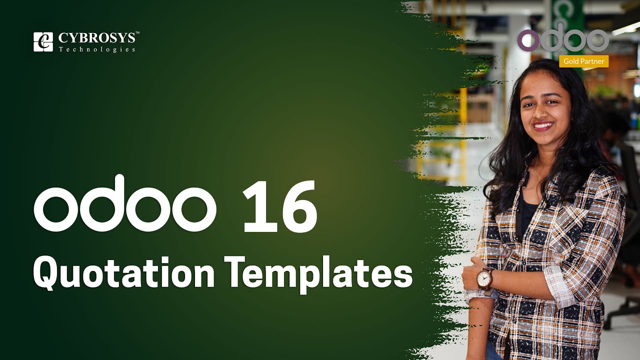 Odoo 16 Quotation Templates | Odoo 16 Functional Stories | 07.12.2022

This video explains the quotation template in Odoo 16. The quotation template feature available in the Odoo platform is a user ...