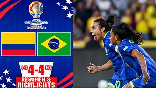 Colombia vs Brasil 4-4 [APP. 4-5] Resumen | Copa America Feminina 2025