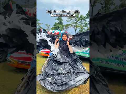 wow baju daur ulang plastik jadi gaun #nganten #mama #sakura #mukbang #lagu