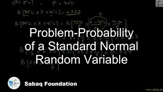 Problem-Probability of a Standard Normal Random Variable