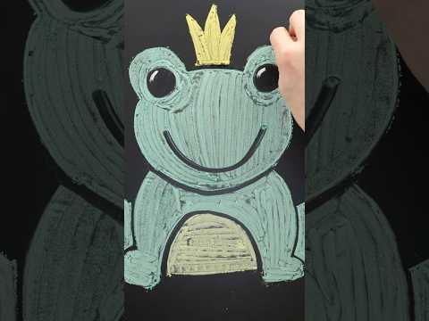 Trying to Draw a Frog Prince (in chalk!)