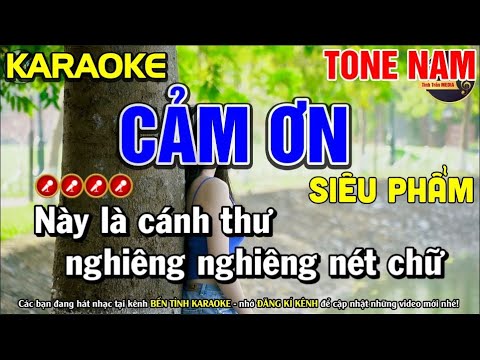 ✔ CẢM ƠN Karaoke Nhạc Sống Tone Nam | Bến Tình