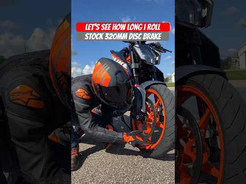 2024 KTM 390 DUKE brake test #motorcycle #performance #motorbike #ktmduke #rokbagoros #stoppie