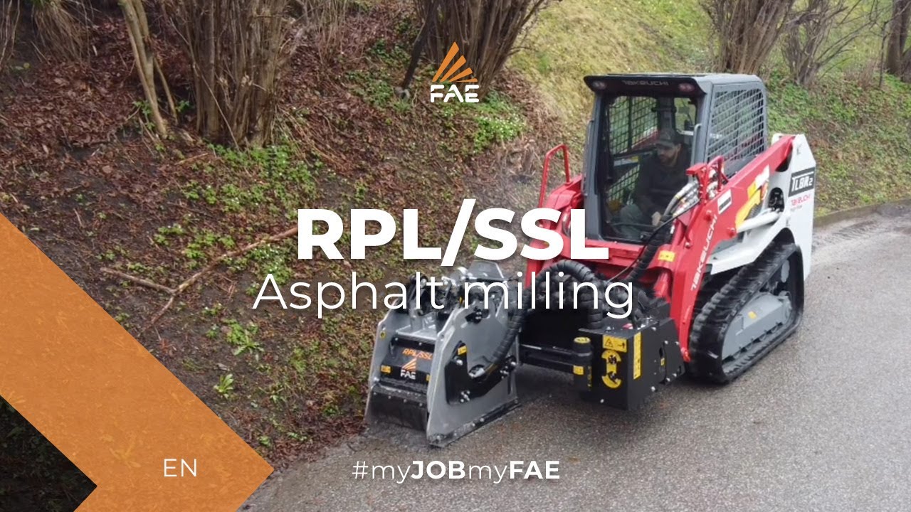 Video - FAE RPL/SSL - Asphalt milling with FAE road planer for skid steers from 60 to 135 hp