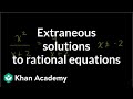 Understanding Rational Equations and Extraneous Solutions