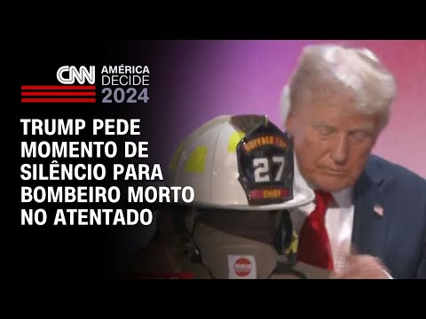 ​Trump pede momento de silêncio para bombeiro morto no atentado | AMÉRICA DECIDE