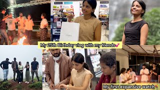 Vlog#72 🥰My Birthday celebration with my friends💝||Chikmagalur trip & fossil watch gift #diml #yt