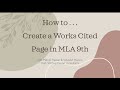 MLA Citation Concepts and Guidelines