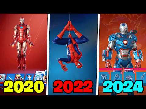 Fortnite All Marvel Battle Pass Skins (2020 - 2024)