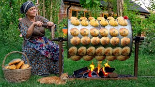 Village Style Meat Pies Cooked on a Barrel