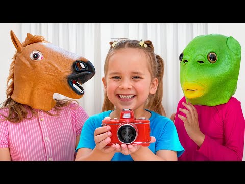 Funny Masks - Maya teaches her sisters good behavior