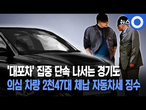 '대포차' 집중 단속 나서는 경기도... 의심 차량 2천47대 체납 자동차세 징수