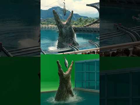 Jurassic World (2015) behind the scenes , VFX #jurassicworld #film #dinosaur #movie