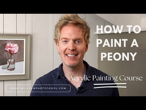 How to Paint a Peony in Acrylics Course